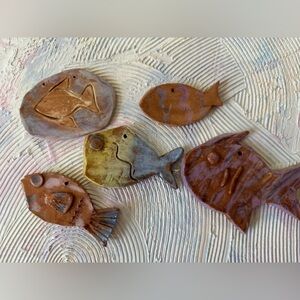 Handcrafted Ceramic Fish Decor - Multicolor